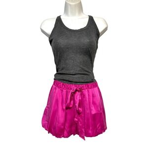 NWT Y2K‎ Zoa New York Indie Sleaze Silk Bubble Hem Romper Womens Size M Baddie